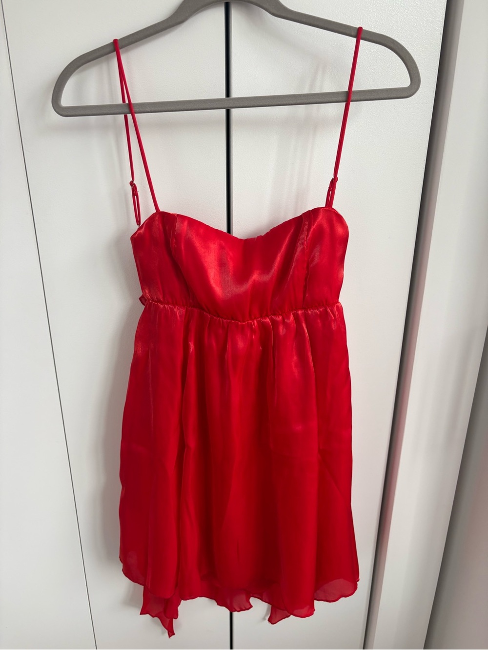 Red Satin Slip Dress Lucy in the sky